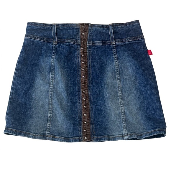 Hot Kiss Dresses & Skirts - Hot Kiss Y2K Denim Mini skirt, Jean Skirt, front hook n eyes, 3